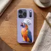Papegaai - Koksmuts - Paars - Cute Telefoonhoesje iPhone 17 Pro klein -sfeer1