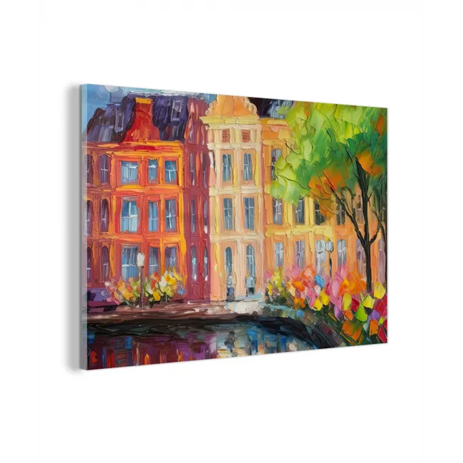 Olieverf - Amsterdam - Kunst - Kleurrijk plexiglas 5mm klein -z3d