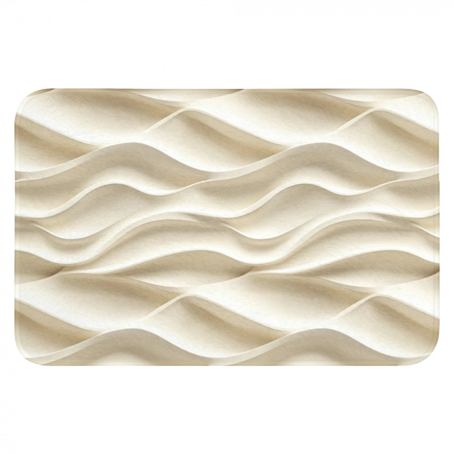 Lijnen - Golvend - Crème Badmat klein 997 -3d