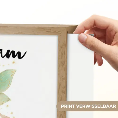 Bosfee - Groen - Sprookje Light Box met batterij (Wandlamp kind) middel -USP_websiteprintNL