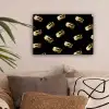 Macarons - Patroon - Goud - Zwart canvas 2cm klein -sfeer1