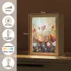 Bloemen - Kunst - Natuur - Olieverf Light Box met kabel (Tafellamp) klein -USP_NL