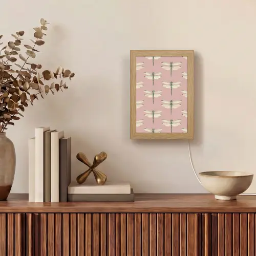 Lillibellen - Patroon - Roze Light Box met kabel (Tafellamp) klein 925 -sfeer2