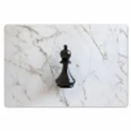 Schaakstuk - Loper - Zwart - Marmer Placemat vinyl groot -zzsfeer1_Kitchenyeah-website