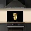 Friet - Goud - Chrome - Eten keuken achterwand spatscherm klein -sfeer1