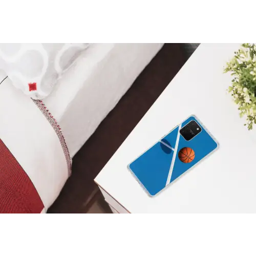 Basket - Bal - Blauw - Zwevend Telefoonhoesje Samsung Galaxy S10 Lite klein -kamerS10Lite