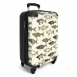 Vissen - Klassiek - Groen NBS - Handbagage koffer - Volwassenen Unisex middel -productfoto_3d