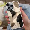 Abstract - Vormen - Modern - Beige Hoesje iPhone 16 Pro Max met koord klein -sfeer3