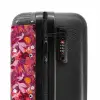 Tropisch vlinder patroon donker roze NBS - Handbagage koffer - Kinderen Unisex middel -slot