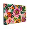 Bloemen - Kleurrijk - Roze Tuinposter op houten frame 2 cm dik klein -3d