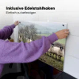 Schapen - Rij - Weide - Dieren - Platteland Inductie beschemer met haakjes klein -ky-ophangen-de
