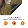 Gezicht - Bloemen - Goud - Abstract Inductie beschermer vinyl 3mm klein -zzzzzzz-td-onderkant