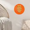 Slow down you're doing fine - Oranje - Simple Wandcirkel behangsticker klein -sfeer4
