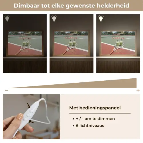Matcha Club - Tennis - Matcha Light Box met kabel (Wandlamp) klein -USP_dimbaarNL