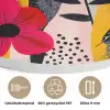 Bloemen - Bladeren - Abstract - Kleurrijk Akoestische PET Vilt - Rond klein -closeup_NL
