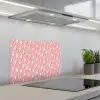 Patroon - Wit - Bliksem - Roze keuken achterwand spatscherm klein 900 -3d_schuin
