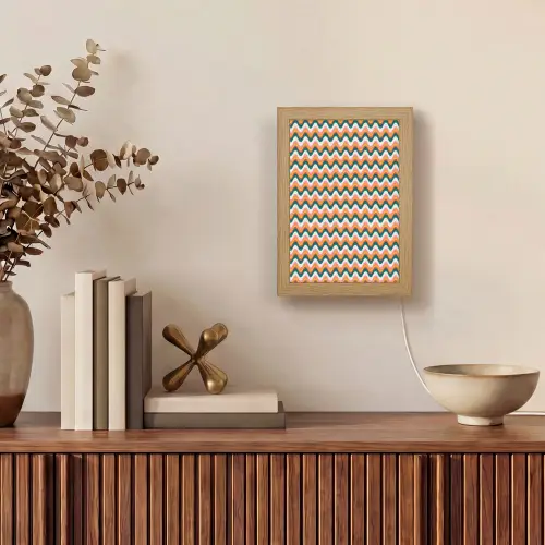 Retro - Disco - Golven - Kleur Light Box met kabel (Tafellamp) klein 925 -sfeer2