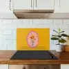 Lelie - Oranje - Lijst - Ovaal keuken achterwand spatscherm klein -sfeer2
