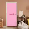 Toedeloe - Roze - Minimalistisch deurposter klein -sfeer1