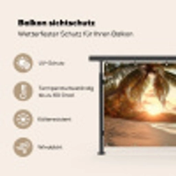 Strand - Palmbomen - Oceaan - Zonsondergang Balkonbeschermer Duitsland klein -specs