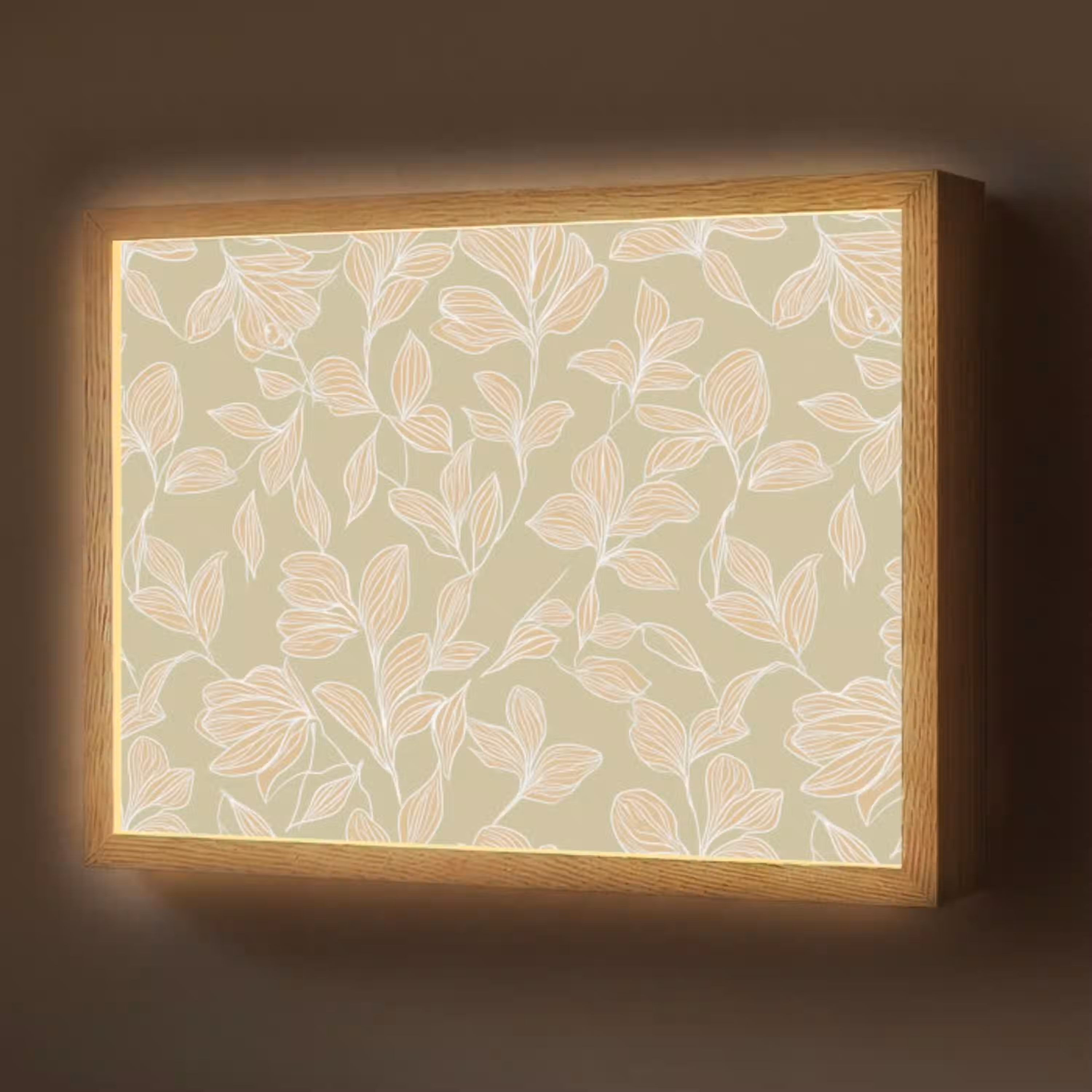 Organisch - Subtiel - Groen Light Box met batterij (Wandlamp) middel 907 -z3d_website
