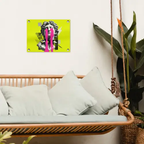 Buste - Verf - Geel tuinposter los doek klein -sfeer7
