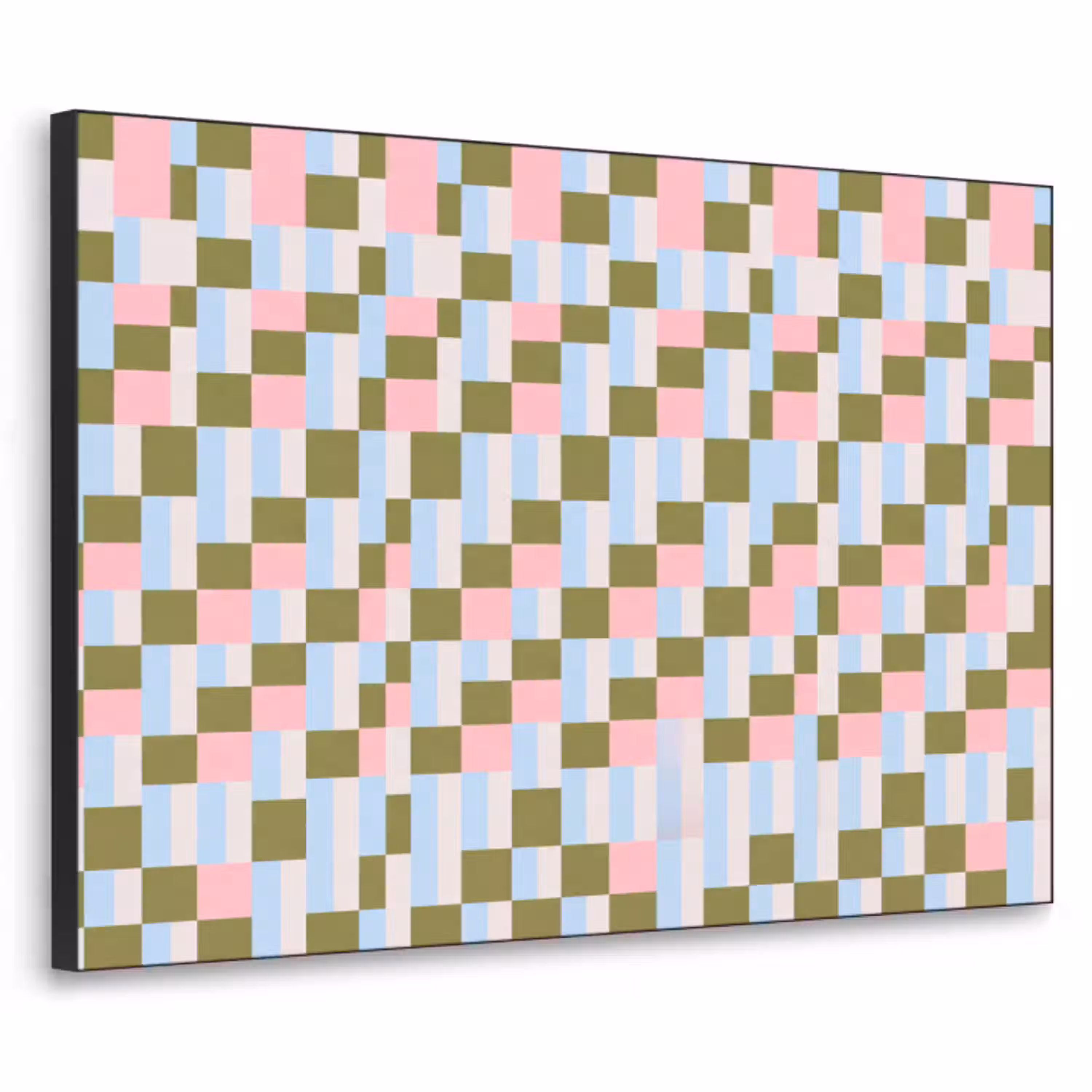 Patroon - Geometrisch - Abstract - Kleurrijk - Modern Textielframe zwart klein -3d