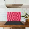 Rood - Roze - Schaakbord - Valentijn keuken achterwand spatscherm klein -sfeer2