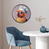 Papegaai - Koksmuts - Nieuwsgierig - Vogel Fotolijst rond zonder passe partout klein -sfeer2