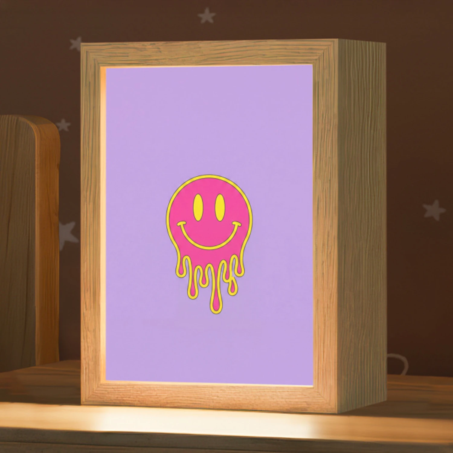 Smiley - Drip - Neon Light Box met kabel (Kinderlampje) klein -zzz_3d_website