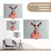 Zonnebril - Roze - Geit - Horen tuinposter los doek klein -Xsfeer9_DE