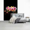 Orchidee - Graffiti - Kleurrijk - Bloemen - Abstract fotobehang vinyl groot -slaapkamer
