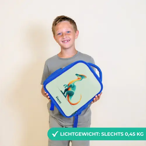 Elegante dino met kam Kinderrugzak - Blauw middel -sfeer1_NL