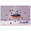 Eten - Taart - Bessen - Blauw poster papier klein -3d