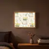Gieter - Bloemen - Eieren Light Box met batterij (Wandlamp) middel -sfeer4
