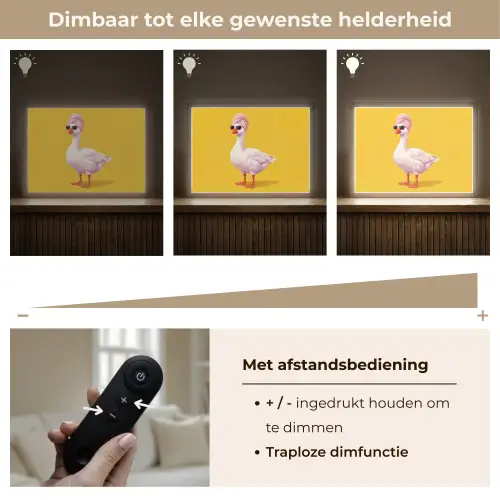 Eend - Zonnebril - Geel Light Box met batterij (Wandlamp) middel -USP_dimbaarNL