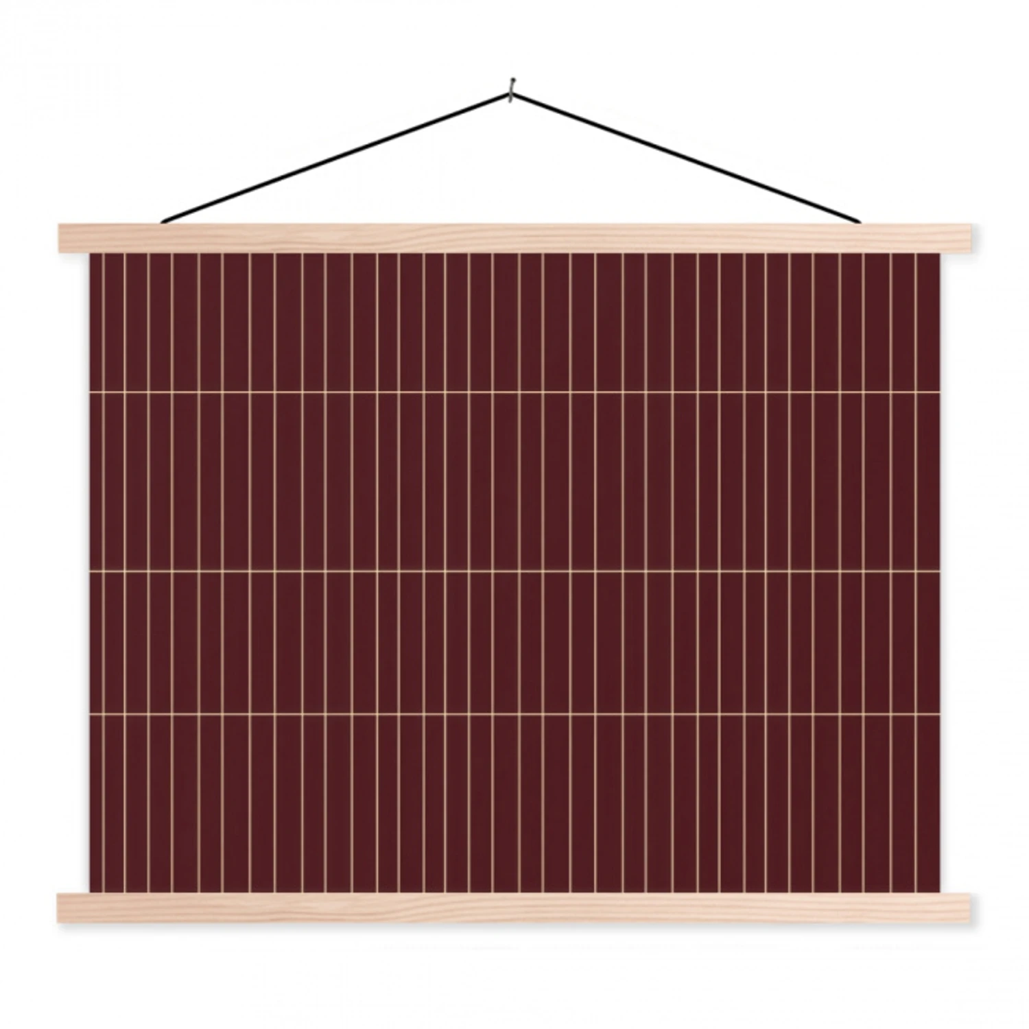 Lijnen - Patroon - Bordeaux textielposter latten blank klein 122 -3d