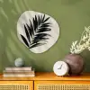 Palmblad - Subtiel - Groen - beige Wandcirkel Organisch Forex 3mm klein -sfeer2