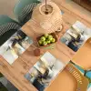 Kunst - Goud - Zilver - Abstract Placemat vinyl groot -zzsfeer5_Kitchenyeah-website