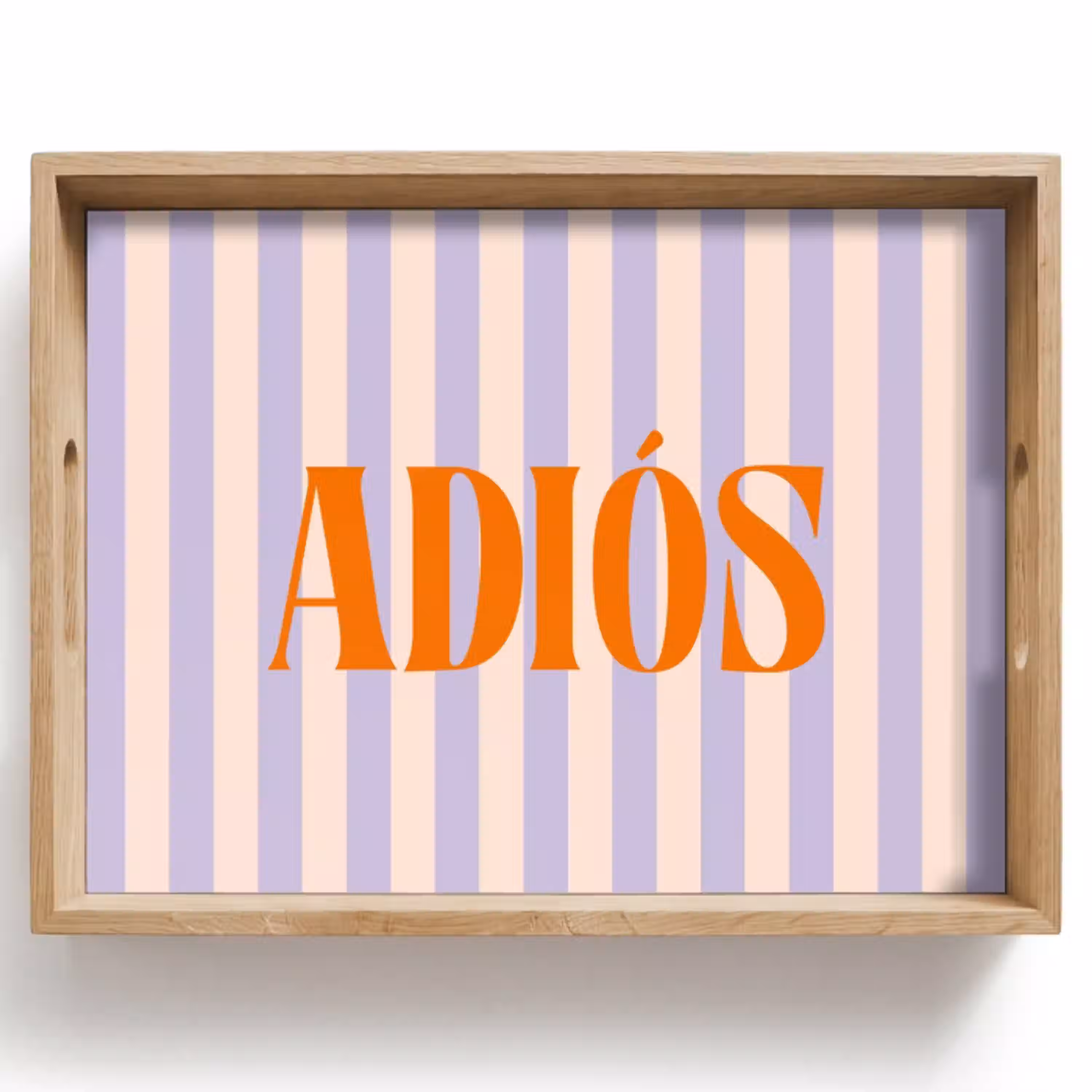 Lila - Oranje - Strepen - Adiós Dienblad Rechthoek middel -z3d_shopping