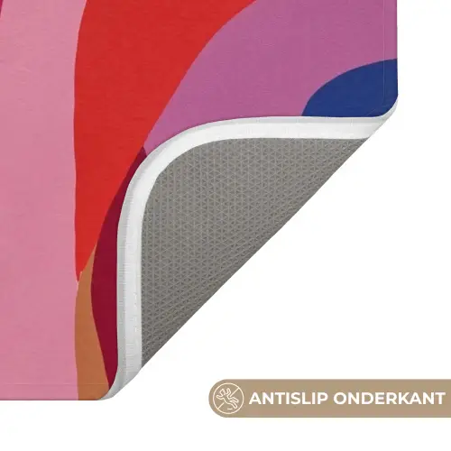 Vormen - Bochten - Kleurrijk - Abstract Badmat klein -USP_AntislipNL