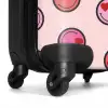 Roze smiley's op een roze achtergrond NBS - Handbagage koffer - Kinderen Unisex middel -wiel
