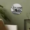 Glamour - Modern - Zwart - Wit Akoestische PET Vilt - Rond klein -sfeer2