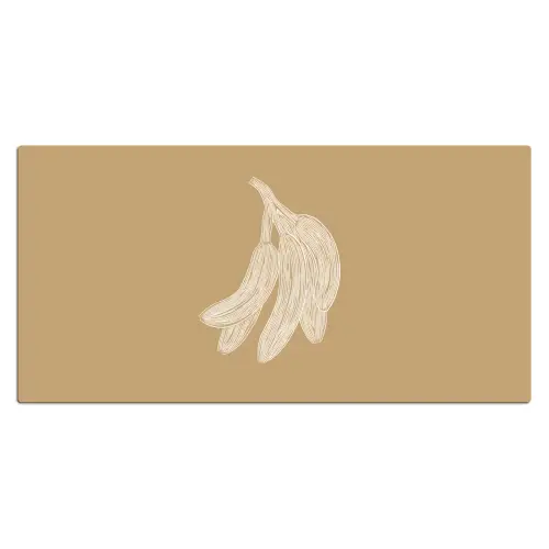 Bananen - Beige - Lijntekening - Minimalistisch Muismat XXL klein -3d_leeg