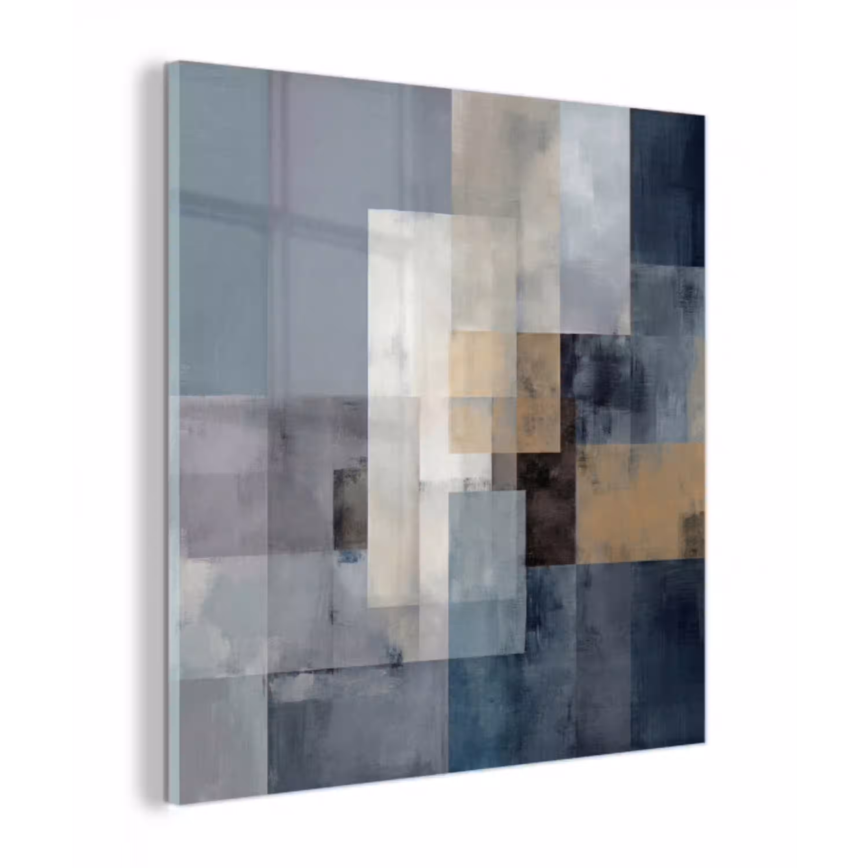 Rechthoeken - Abstract - Blauw plexiglas 5mm klein -z3d