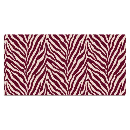 Zebra - Motief - Bordeaux - Rood Muismat XXL klein 681 -3d_leeg