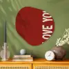 Schuin - Loveyou - Rood Wandcirkel Organisch Plexiglas middel -sfeer2