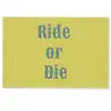 Ride or die - Geel - Blauw Deurmat klein -zkaufland3d