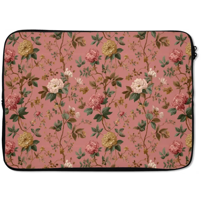 Klassiek - Botanisch - Roze laptophoes neopreen klein 279 -zkaufland3dotto
