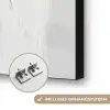 Abstract - Pastel kleuren - Goud - Modern - Aesthetic Textielframe zwart klein -USP_ophangsysteemNL